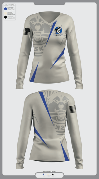 Women's Long Sleeve Vneck Shirt, montana youth soccerFort Lupton HS Girls SoccerFairview HS Boys VolleyballMountain Range High School, Men's Soccer, Teamtime, Team time, sublimation, custom sports apparel, team uniforms, spirit wear, spiritwear, sports uniforms, custom shirts, team store, custom team store, fundraiser sports, apparel fundraiser