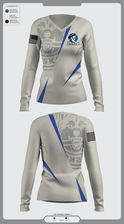 undefined Women's Long Sleeve V-neck Shirt - 2