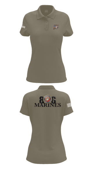 Women's Short Sleeve Performance Polo, 806 MarinesBoots and Badges of the South Plains, Fire Department, Teamtime, Team time, sublimation, custom sports apparel, team uniforms, spirit wear, spiritwear, sports uniforms, custom shirts, team store, custom team store, fundraiser sports, apparel fundraiser
