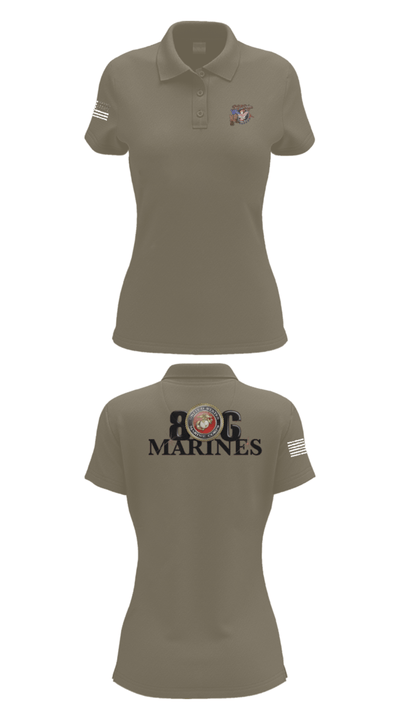 806 Marines 13874790 Women's Short Sleeve Performance Polo  - 75