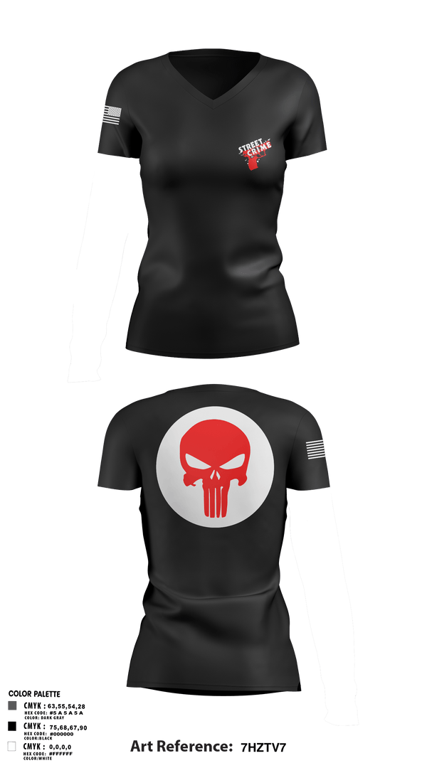 Women's Short Sleeve Vneck Shirt, Street Crimes, Police, Teamtime, Team time, sublimation, custom sports apparel, team uniforms, spirit wear, spiritwear, sports uniforms, custom shirts, team store, custom team store, fundraiser sports, apparel fundraiser