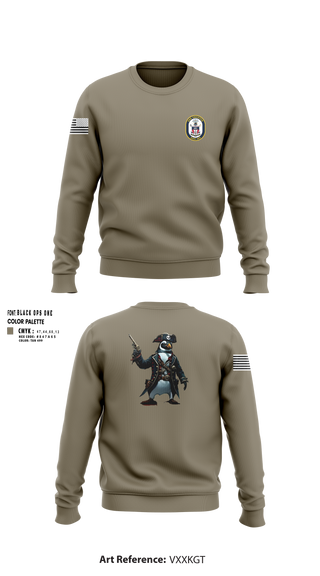 Crew Neck Sweatshirt, USS TRUXTUN DDG 103, Navy, Teamtime, Team time, sublimation, custom sports apparel, team uniforms, spirit wear, spiritwear, sports uniforms, custom shirts, team store, custom team store, fundraiser sports, apparel fundraiser