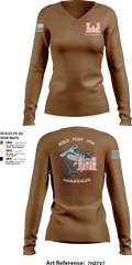 465 EVCC 45637531 Women's Long Sleeve V-neck Shirt - 2