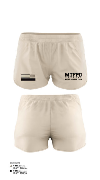 Women's Shorts, MTFPD Water Rescue Teams, Fire Department, Teamtime, Team time, sublimation, custom sports apparel, team uniforms, spirit wear, spiritwear, sports uniforms, custom shirts, team store, custom team store, fundraiser sports, apparel fundraiser