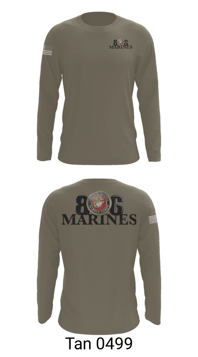 806 Marines 13874790 Long Sleeve Performance Shirt - 66