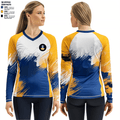 Victory Christian Center School Volleyball 8557408 Women's Long Sleeve V-neck Shirt - 1