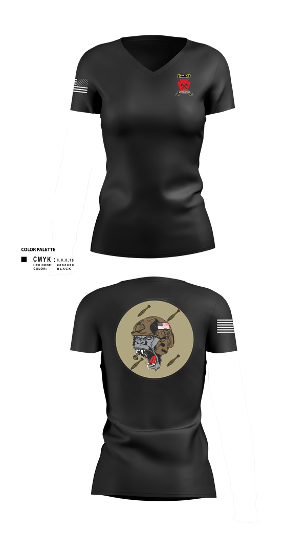 Women's Short Sleeve Vneck Shirt, Aco 1-111th secfor1-111 MTR renew, National Guard, Teamtime, Team time, sublimation, custom sports apparel, team uniforms, spirit wear, spiritwear, sports uniforms, custom shirts, team store, custom team store, fundraiser sports, apparel fundraiser