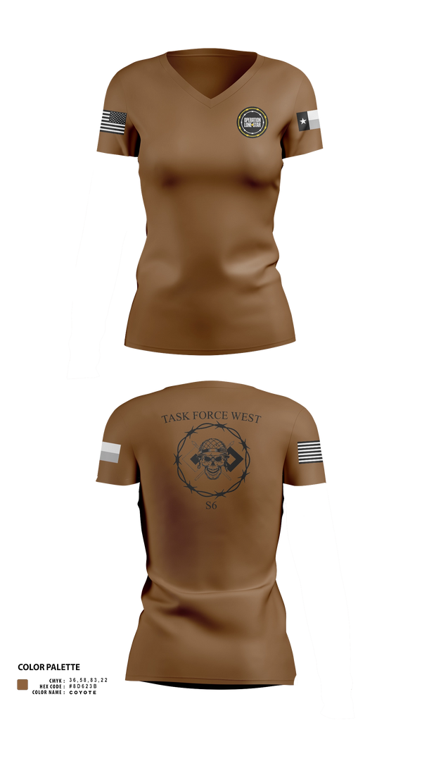 Women's Short Sleeve Vneck Shirt, , National Guard, Teamtime, Team time, sublimation, custom sports apparel, team uniforms, spirit wear, spiritwear, sports uniforms, custom shirts, team store, custom team store, fundraiser sports, apparel fundraiser