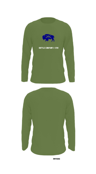 Long Sleeve Performance Shirt, Battle company 1-17IN, Army, Teamtime, Team time, sublimation, custom sports apparel, team uniforms, spirit wear, spiritwear, sports uniforms, custom shirts, team store, custom team store, fundraiser sports, apparel fundraiser