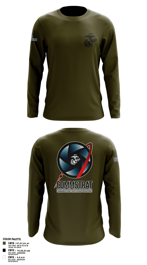 Long Sleeve Performance Shirt, MCRDPI COMMSTRAT, Marines, Teamtime, Team time, sublimation, custom sports apparel, team uniforms, spirit wear, spiritwear, sports uniforms, custom shirts, team store, custom team store, fundraiser sports, apparel fundraiser