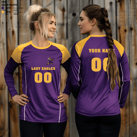 Long Sleeve Performance Shirt, Lady Eagles, Women's Volleyball, Teamtime, Team time, sublimation, custom sports apparel, team uniforms, spirit wear, spiritwear, sports uniforms, custom shirts, team store, custom team store, fundraiser sports, apparel fundraiser