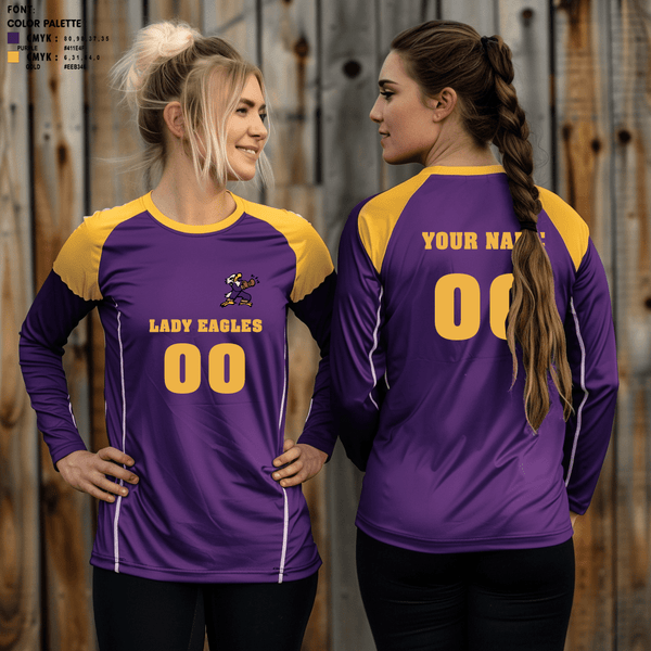 Long Sleeve Performance Shirt, Lady Eagles, Women's Volleyball, Teamtime, Team time, sublimation, custom sports apparel, team uniforms, spirit wear, spiritwear, sports uniforms, custom shirts, team store, custom team store, fundraiser sports, apparel fundraiser