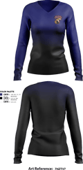 Leopards 42975380 Women's Long Sleeve V-neck Shirt - 1