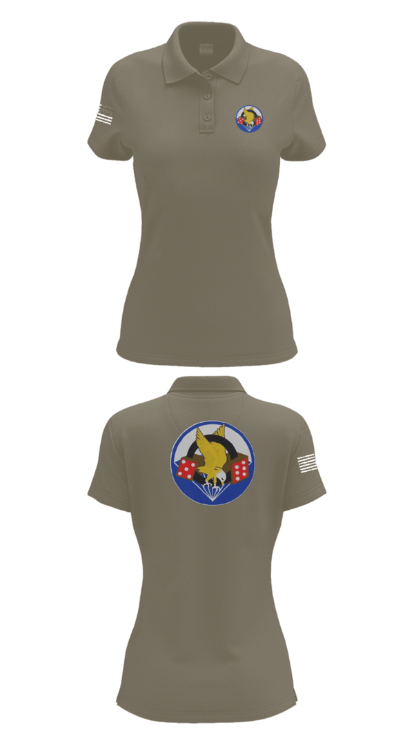 Women's Short Sleeve Performance Polo, 506th PIR, Army, Teamtime, Team time, sublimation, custom sports apparel, team uniforms, spirit wear, spiritwear, sports uniforms, custom shirts, team store, custom team store, fundraiser sports, apparel fundraiser