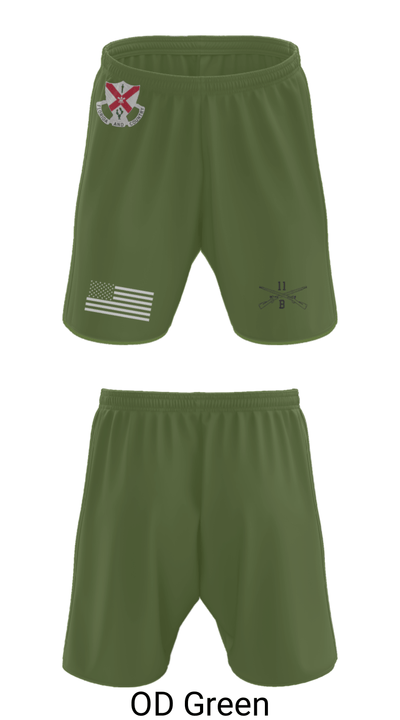 C Co 1-124 Rifle Company 57736053 Athletic Shorts With Pockets - 47