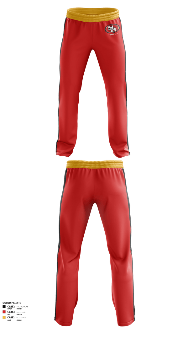 Sweatpants, Southbay 49ers 9(Villains), Football, Teamtime, Team time, sublimation, custom sports apparel, team uniforms, spirit wear, spiritwear, sports uniforms, custom shirts, team store, custom team store, fundraiser sports, apparel fundraiser