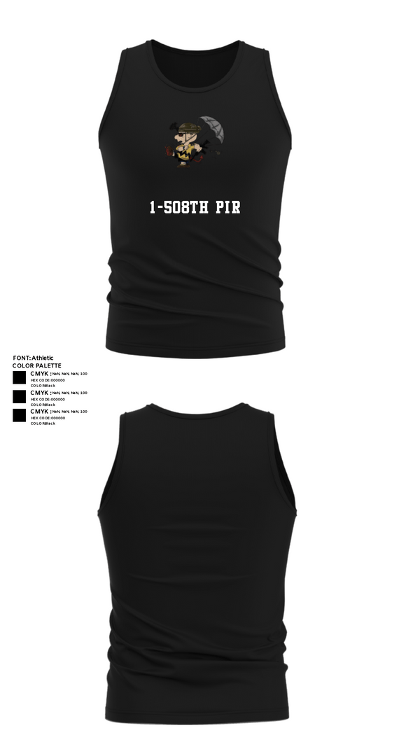 Tank Top, 1-508th PIR, Army, Teamtime, Team time, sublimation, custom sports apparel, team uniforms, spirit wear, spiritwear, sports uniforms, custom shirts, team store, custom team store, fundraiser sports, apparel fundraiser