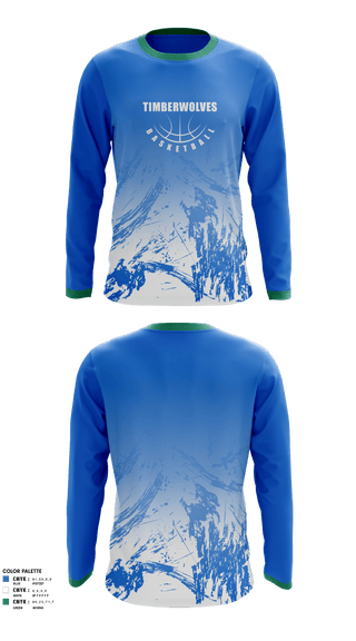 Long Sleeve Performance Shirt, Timberwolves, Men's Basketball, Teamtime, Team time, sublimation, custom sports apparel, team uniforms, spirit wear, spiritwear, sports uniforms, custom shirts, team store, custom team store, fundraiser sports, apparel fundraiser