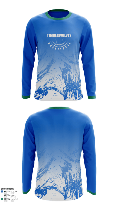 Timberwolves 96994114 Long Sleeve Performance Shirt - 1
