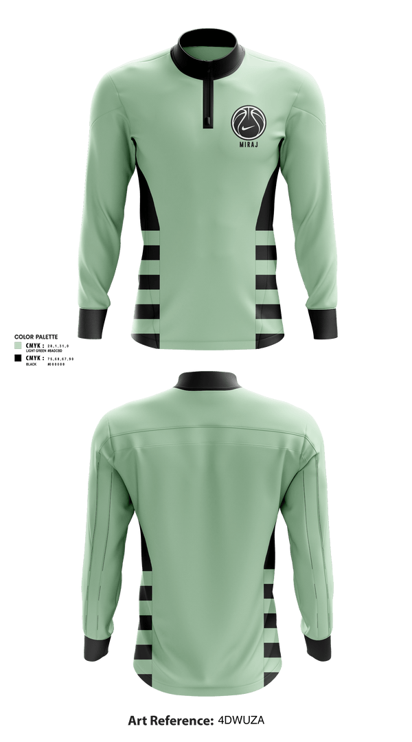 Quarter Zip Jacket, Miraj, Men's Basketball, Teamtime, Team time, sublimation, custom sports apparel, team uniforms, spirit wear, spiritwear, sports uniforms, custom shirts, team store, custom team store, fundraiser sports, apparel fundraiser