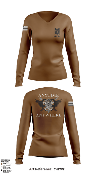 Women's Long Sleeve Vneck Shirt, 946th FRSD, Army, Teamtime, Team time, sublimation, custom sports apparel, team uniforms, spirit wear, spiritwear, sports uniforms, custom shirts, team store, custom team store, fundraiser sports, apparel fundraiser