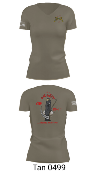 Women's Short Sleeve Vneck Shirt, , Army, Teamtime, Team time, sublimation, custom sports apparel, team uniforms, spirit wear, spiritwear, sports uniforms, custom shirts, team store, custom team store, fundraiser sports, apparel fundraiser