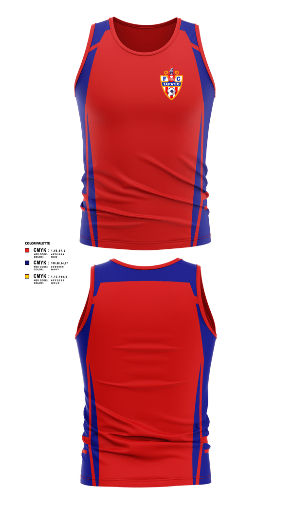 Tank Top, Tapatio FC, Men's Soccer, Teamtime, Team time, sublimation, custom sports apparel, team uniforms, spirit wear, spiritwear, sports uniforms, custom shirts, team store, custom team store, fundraiser sports, apparel fundraiser