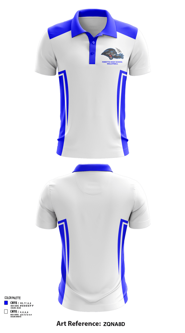 Short Sleeve Performance Polo, Forsyth High School Volleyball, Women's Volleyball, Teamtime, Team time, sublimation, custom sports apparel, team uniforms, spirit wear, spiritwear, sports uniforms, custom shirts, team store, custom team store, fundraiser sports, apparel fundraiser
