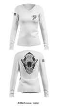 B co 224th MI BN MX 64334145 Women's Long Sleeve V-neck Shirt - 2