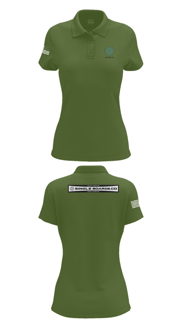 Women's Short Sleeve Performance Polo, Single Boards.co, E-Sports, Teamtime, Team time, sublimation, custom sports apparel, team uniforms, spirit wear, spiritwear, sports uniforms, custom shirts, team store, custom team store, fundraiser sports, apparel fundraiser