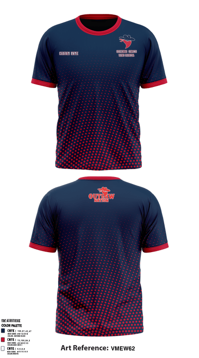 Saugerties Outlaws 67124869 Short Sleeve Performance Shirt - 12
