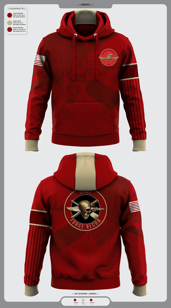 Hoodie, 2nd Force Reconnaissance, Marines, Teamtime, Team time, sublimation, custom sports apparel, team uniforms, spirit wear, spiritwear, sports uniforms, custom shirts, team store, custom team store, fundraiser sports, apparel fundraiser