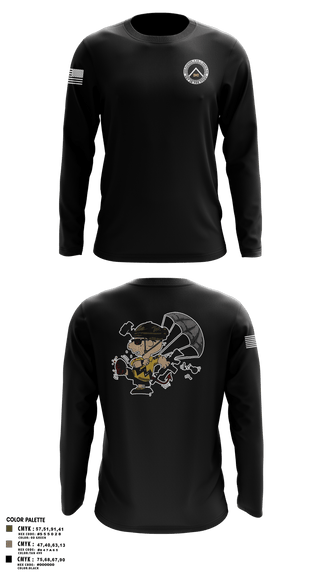 Long Sleeve Performance Polo, 3rd Platoon, CCo, 1-508th PIR, , Teamtime, Team time, sublimation, custom sports apparel, team uniforms, spirit wear, spiritwear, sports uniforms, custom shirts, team store, custom team store, fundraiser sports, apparel fundraiser