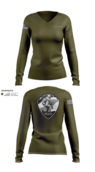 Women's Long Sleeve Vneck Shirt, Non profit, , Teamtime, Team time, sublimation, custom sports apparel, team uniforms, spirit wear, spiritwear, sports uniforms, custom shirts, team store, custom team store, fundraiser sports, apparel fundraiser