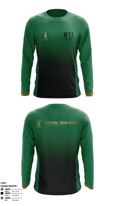 Adrenal Team Maria Pelotonia 64840628 Long Sleeve Performance Shirt - 1