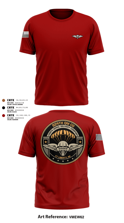 824th QM CO (CADC-A) 69842964 Short Sleeve Performance Shirt - 4
