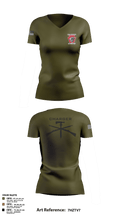 Charger Co. / 2-112th Infantry Battalion 37738588 Women's Short Sleeve V-neck Shirt - 1