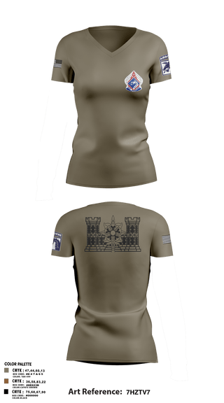 Women's Short Sleeve Vneck Shirt, XVIII ABN G2, Army, Teamtime, Team time, sublimation, custom sports apparel, team uniforms, spirit wear, spiritwear, sports uniforms, custom shirts, team store, custom team store, fundraiser sports, apparel fundraiser