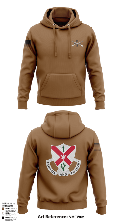 C Co 1-124 Rifle Company 57736053 Hoodie - 1