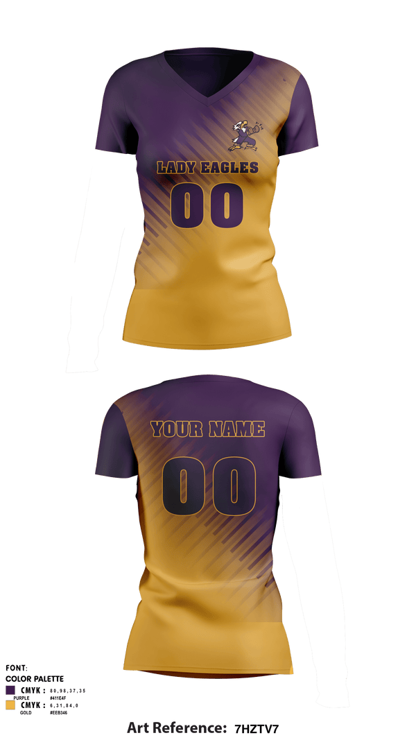 Women's Short Sleeve Vneck Shirt, Lady Eagles, Women's Volleyball, Teamtime, Team time, sublimation, custom sports apparel, team uniforms, spirit wear, spiritwear, sports uniforms, custom shirts, team store, custom team store, fundraiser sports, apparel fundraiser