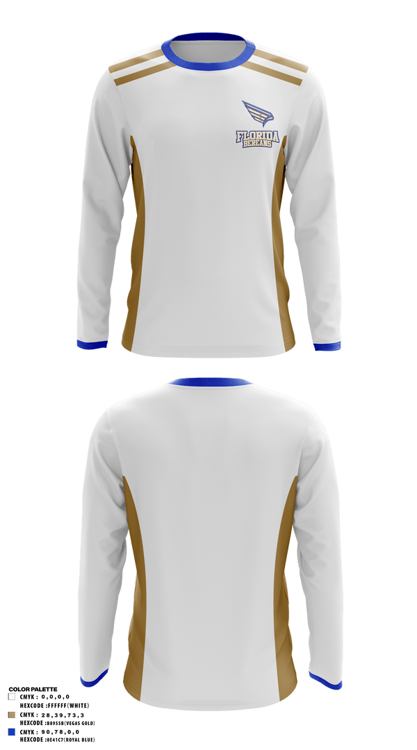 Long Sleeve Performance Shirt, FLORIDA BEREANS, Football, Teamtime, Team time, sublimation, custom sports apparel, team uniforms, spirit wear, spiritwear, sports uniforms, custom shirts, team store, custom team store, fundraiser sports, apparel fundraiser