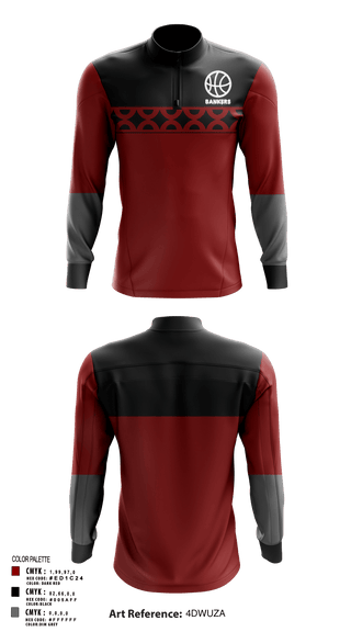 Quarter Zip Jacket, Bankers, Men's Basketball, Teamtime, Team time, sublimation, custom sports apparel, team uniforms, spirit wear, spiritwear, sports uniforms, custom shirts, team store, custom team store, fundraiser sports, apparel fundraiser