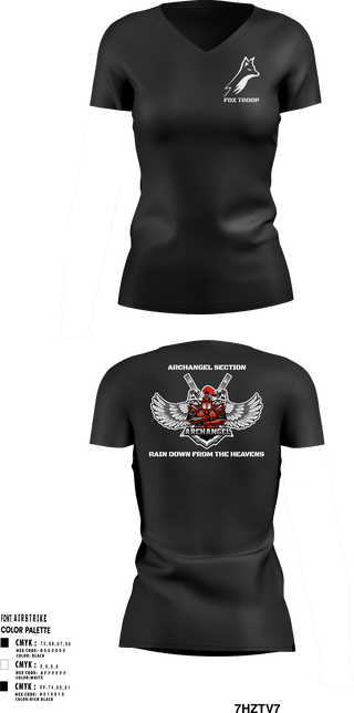 Women's Short Sleeve Vneck Shirt, Fox troop, Army, Teamtime, Team time, sublimation, custom sports apparel, team uniforms, spirit wear, spiritwear, sports uniforms, custom shirts, team store, custom team store, fundraiser sports, apparel fundraiser