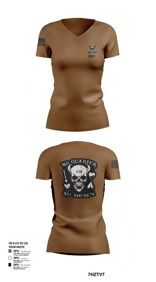 Women's Short Sleeve Vneck Shirt, USS Midway, Navy, Teamtime, Team time, sublimation, custom sports apparel, team uniforms, spirit wear, spiritwear, sports uniforms, custom shirts, team store, custom team store, fundraiser sports, apparel fundraiser