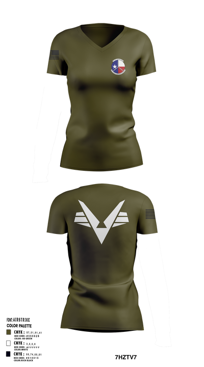 SWR-TX-403 2239493 Women's Short Sleeve V-neck Shirt - 53