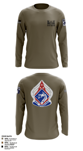 Long Sleeve Performance Shirt, XVIII ABN G2, Army, Teamtime, Team time, sublimation, custom sports apparel, team uniforms, spirit wear, spiritwear, sports uniforms, custom shirts, team store, custom team store, fundraiser sports, apparel fundraiser