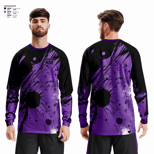 Long Sleeve Performance Shirt, Division 802, Men's Basketball, Teamtime, Team time, sublimation, custom sports apparel, team uniforms, spirit wear, spiritwear, sports uniforms, custom shirts, team store, custom team store, fundraiser sports, apparel fundraiser