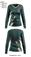 grey 90242497 Women's Long Sleeve V-neck Shirt - 1