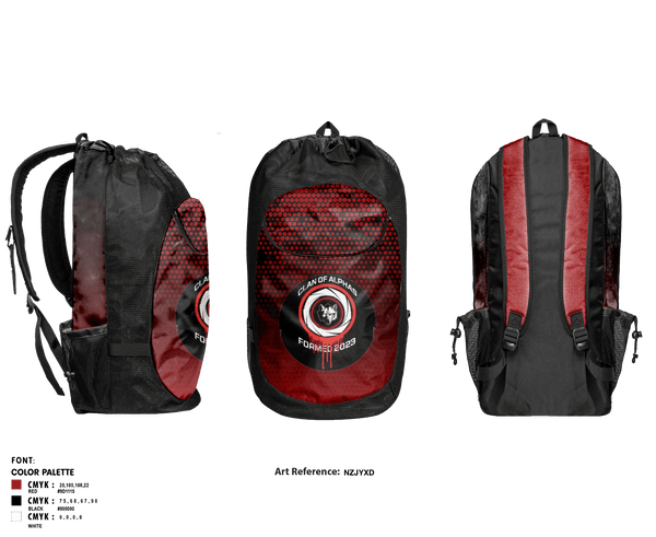 Gear Bag, Clan Of Alphas, Wrestling, Teamtime, Team time, sublimation, custom sports apparel, team uniforms, spirit wear, spiritwear, sports uniforms, custom shirts, team store, custom team store, fundraiser sports, apparel fundraiser