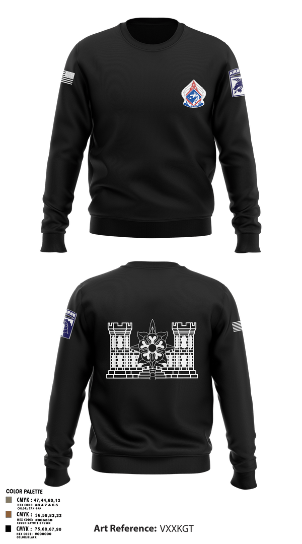 Crew Neck Sweatshirt, XVIII ABN G2, Army, Teamtime, Team time, sublimation, custom sports apparel, team uniforms, spirit wear, spiritwear, sports uniforms, custom shirts, team store, custom team store, fundraiser sports, apparel fundraiser